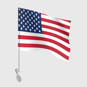 Флаг для автомобиля с принтом USA в Кировске, 100% полиэстер | Размер: 30*21 см | usa | абстракция | америка | американский | герб | звезды | краска | символика сша | страны | сша | флаг | штаты