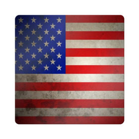Магнит виниловый Квадрат с принтом Американский флаг в Кировске, полимерный материал с магнитным слоем | размер 9*9 см, закругленные углы | usa | абстракция | америка | американский | герб | звезды | краска | символика сша | страны | сша | флаг | штаты