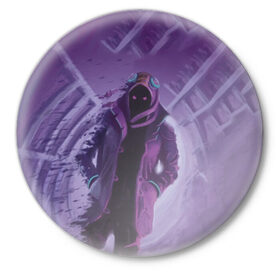 Значок с принтом Purple в Кировске,  металл | круглая форма, металлическая застежка в виде булавки | brawl stars | jessie | leon | spike | бравл старс | джесси | леон | спайк