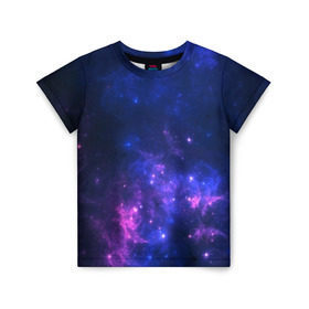 Детская футболка 3D с принтом Неоновый космос в Кировске, 100% гипоаллергенный полиэфир | прямой крой, круглый вырез горловины, длина до линии бедер, чуть спущенное плечо, ткань немного тянется | Тематика изображения на принте: galaxy | nebula | space | star | абстракция | вселенная | галактика | звезда | звезды | космический | планеты