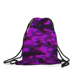 Рюкзак-мешок 3D с принтом Розовый камуфляж в Кировске, 100% полиэстер | плотность ткани — 200 г/м2, размер — 35 х 45 см; лямки — толстые шнурки, застежка на шнуровке, без карманов и подкладки | камуфляж | пиксели | текстуры