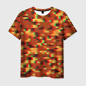 Мужская футболка 3D с принтом Пиксели в Кировске, 100% полиэфир | прямой крой, круглый вырез горловины, длина до линии бедер | Тематика изображения на принте: альтернативный камуфляж | армия | вдв | зеленый | камуфляж | пиксели | полевой | силовые структуры | текстуры | хаки