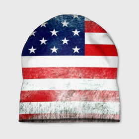 Шапка 3D с принтом Америка Флаг в Кировске, 100% полиэстер | универсальный размер, печать по всей поверхности изделия | usa | абстракция | америка | американский | герб | звезды | краска | символика сша | страны | сша | флаг | штаты