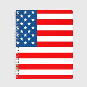 Тетрадь с принтом Соединенные Штаты Америки в Кировске, 100% бумага | 48 листов, плотность листов — 60 г/м2, плотность картонной обложки — 250 г/м2. Листы скреплены сбоку удобной пружинной спиралью. Уголки страниц и обложки скругленные. Цвет линий — светло-серый
 | Тематика изображения на принте: usa | абстракция | америка | американский | герб | звезды | краска | символика сша | страны | сша | флаг | штаты