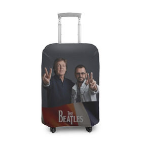 Чехол для чемодана 3D с принтом The Beatles в Кировске, 86% полиэфир, 14% спандекс | двустороннее нанесение принта, прорези для ручек и колес | england | flag | group | music | rock | the beatles | битлз | группа | музыка