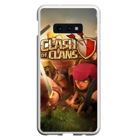 Чехол для Samsung S10E с принтом Clash of Clans в Кировске, Силикон | Область печати: задняя сторона чехла, без боковых панелей | base | clan wars | coc | hall | hog rider | royale | town | trap | база | гоблин | золото | клеш оф кленс | кок | крепость | кристаллы | трофей | эликсир