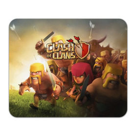 Коврик для мышки прямоугольный с принтом Clash of Clans в Кировске, натуральный каучук | размер 230 х 185 мм; запечатка лицевой стороны | Тематика изображения на принте: base | clan wars | coc | hall | hog rider | royale | town | trap | база | гоблин | золото | клеш оф кленс | кок | крепость | кристаллы | трофей | эликсир