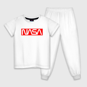 Детская пижама хлопок с принтом NASA в Кировске, 100% хлопок |  брюки и футболка прямого кроя, без карманов, на брюках мягкая резинка на поясе и по низу штанин
 | galaxy | nasa | space | space company | star | астрономия | галактика | звезды | космическая компания | космос | наса