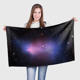 Флаг 3D с принтом Звезды в Кировске, 100% полиэстер | плотность ткани — 95 г/м2, размер — 67 х 109 см. Принт наносится с одной стороны | galaxy | nebula | space | star | абстракция | вселенная | галактика | звезда | звезды | космический | планеты