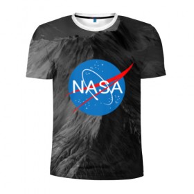 Мужская футболка 3D спортивная с принтом NASA в Кировске, 100% полиэстер с улучшенными характеристиками | приталенный силуэт, круглая горловина, широкие плечи, сужается к линии бедра | galaxy | nasa | space | space company | star | астрономия | галактика | звезды | космическая компания | космос | наса