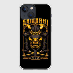 Чехол для iPhone 13 mini с принтом Samurai в Кировске,  |  | angry | cold | emblem | fashion | font | helmet | insc | japan | japanese | mask | rope | samurai | sign | style | symbol | warrior | weapon | агрессивный | веревка | воин | злой | знак | иероглифы | маска | мечи | мода | надпись | оружие | рога | самурай