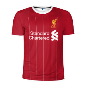 Мужская футболка 3D спортивная с принтом Liverpool home 19-20 в Кировске, 100% полиэстер с улучшенными характеристиками | приталенный силуэт, круглая горловина, широкие плечи, сужается к линии бедра | champions | england | league | liverpool | premier | англия | ливерпуль | лига | чемпионов