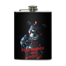 Фляга с принтом Five Nights At Freddys в Кировске, металлический корпус | емкость 0,22 л, размер 125 х 94 мм. Виниловая наклейка запечатывается полностью | five nights at freddys | foxy | аниматроники | игра | компьютерная игра | робот | фокси | фредди | фреди | чика