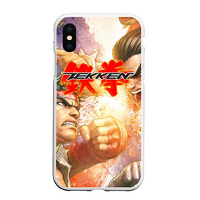 Чехол для iPhone XS Max матовый с принтом Tekken в Кировске, Силикон | Область печати: задняя сторона чехла, без боковых панелей | arcade | battle | combo | damage | evolution | game | jin | knee | ranked | the mixup lyon | tournament | twt | uppercut | vs | железный | кулак | манга | файтинг