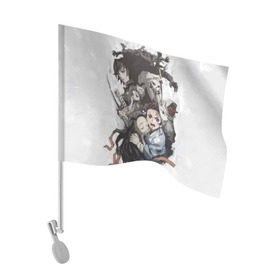 Флаг для автомобиля с принтом Kimetsu no Yaiba в Кировске, 100% полиэстер | Размер: 30*21 см | blade | blade of demon | demon | demon slayer | kimetsu | kimetsu no yaiba | slayer | yaiba | клинок | клинок рассекающий демонов | рассекающий демонов