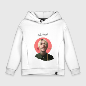 Детское худи Oversize хлопок с принтом LiL PEEP в Кировске, френч-терри — 70% хлопок, 30% полиэстер. Мягкий теплый начес внутри —100% хлопок | боковые карманы, эластичные манжеты и нижняя кромка, капюшон на магнитной кнопке | Тематика изображения на принте: ahr | cloud | crybaby | elijah | gustav | hellboy | lil | peep | rap | usa | ар | густав | клауд | лил | пип | рэп | сша | элайджа