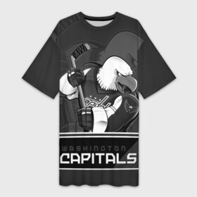 Платье-футболка 3D с принтом Washington Capitals в Кировске,  |  | capitals | hokkey | nhl | ovechkin | washington | александр | вашингтон | кэпиталз | кэпиталс | овечкин | хоккеист | хоккей