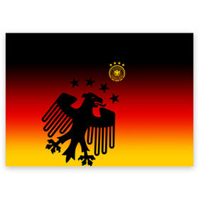 Поздравительная открытка с принтом Сборная Германии в Кировске, 100% бумага | плотность бумаги 280 г/м2, матовая, на обратной стороне линовка и место для марки
 | deutsche | deutschland | die mannschaft | germany | германия | немецкая сборная | сборная | сборная гемании по футболу | сборная германии | форма | футбол