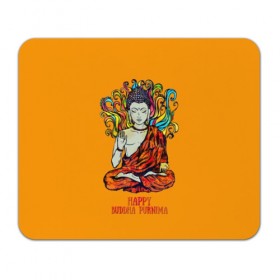 Коврик для мышки прямоугольный с принтом Happy Buddha Purnima в Кировске, натуральный каучук | размер 230 х 185 мм; запечатка лицевой стороны | buddha | golden | happy | indian | kesa | lotus | monk | orange | ornament | pattern | pose | religion | shakyamuni | spiritual | te | будда | буддизм | духовный | золотой | индийский | кашая | кэса | лотос | оранжевый | орнамент | основатель | по