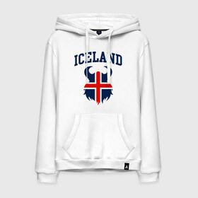 Мужская толстовка с принтом Исландия в Кировске, френч-терри, мягкий теплый начес внутри (100% хлопок) | карман-кенгуру, эластичные манжеты и нижняя кромка, капюшон с подкладом и шнурком | iceland | iseland | исландия | сборная | сборная исландии | сборная исландии по футболу | сборные | форма | футбол | чемпионат мира по футболу