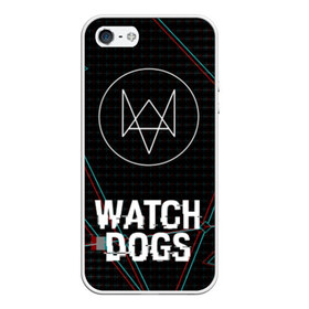 Чехол для iPhone 5/5S матовый с принтом WATCH DOGS в Кировске, Силикон | Область печати: задняя сторона чехла, без боковых панелей | action | ct os | ded sec | fox | gamer | glitch | hacker | player | watch dogs | watch dogs 2 | глитч | знак лиса | игра | компьютерная игра | хакер