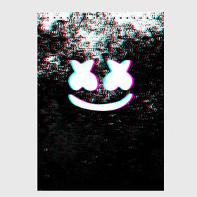 Скетчбук с принтом MARSHMELLO GLITCH МАРШМЕЛЛО НЕОН в Кировске, 100% бумага
 | 48 листов, плотность листов — 100 г/м2, плотность картонной обложки — 250 г/м2. Листы скреплены сверху удобной пружинной спиралью | dj | glitch | marshmello | usa | америка | глитч | клубная музыка | маршмелло | музыка | музыкант