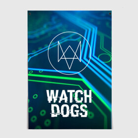 Постер с принтом WATCH DOGS в Кировске, 100% бумага
 | бумага, плотность 150 мг. Матовая, но за счет высокого коэффициента гладкости имеет небольшой блеск и дает на свету блики, но в отличии от глянцевой бумаги не покрыта лаком | action | ct os | ded sec | fox | gamer | glitch | hacker | player | watch dogs | watch dogs 2 | глитч | знак лиса | игра | компьютерная игра | хакер