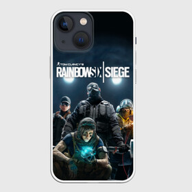 Чехол для iPhone 13 mini с принтом Tom Clancy’s Rainbow Six Siege в Кировске,  |  | Тематика изображения на принте: 6 | 9 | ash | castle | clancy’s | doc | fbi | gamer | gign | gsg | montagne | rainbow | rook | sas | shooter | siege | six | swat | thermite | tom | twitch | ubisoft | осада | радуга | спецназ | шутер