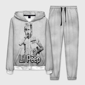 Мужской костюм 3D с принтом Lil Peep в Кировске, 100% полиэстер | Манжеты и пояс оформлены тканевой резинкой, двухслойный капюшон со шнурком для регулировки, карманы спереди | awful things | gustav | lil peep | густав ор | клауд | клауд рэп | лил | лили | певец | пееп | пеп | пип | пост эмо | реп | репер | рэп | рэпер | трэп | хип | хип хоп | хоп | эмо трэп