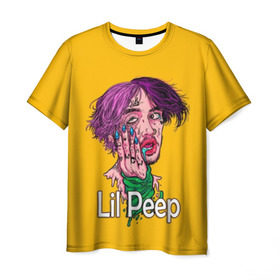 Мужская футболка 3D с принтом Lil Peep в Кировске, 100% полиэфир | прямой крой, круглый вырез горловины, длина до линии бедер | awful things | gustav | lil peep | густав ор | клауд | клауд рэп | лил | лили | певец | пееп | пеп | пип | пост эмо | реп | репер | рэп | рэпер | трэп | хип | хип хоп | хоп | эмо трэп