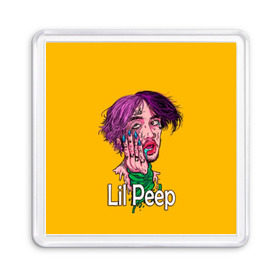 Магнит 55*55 с принтом Lil Peep в Кировске, Пластик | Размер: 65*65 мм; Размер печати: 55*55 мм | awful things | gustav | lil peep | густав ор | клауд | клауд рэп | лил | лили | певец | пееп | пеп | пип | пост эмо | реп | репер | рэп | рэпер | трэп | хип | хип хоп | хоп | эмо трэп