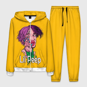 Мужской костюм 3D с принтом Lil Peep в Кировске, 100% полиэстер | Манжеты и пояс оформлены тканевой резинкой, двухслойный капюшон со шнурком для регулировки, карманы спереди | awful things | gustav | lil peep | густав ор | клауд | клауд рэп | лил | лили | певец | пееп | пеп | пип | пост эмо | реп | репер | рэп | рэпер | трэп | хип | хип хоп | хоп | эмо трэп