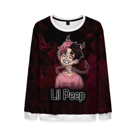 Мужской свитшот 3D с принтом Lil Peep в Кировске, 100% полиэстер с мягким внутренним слоем | круглый вырез горловины, мягкая резинка на манжетах и поясе, свободная посадка по фигуре | awful things | gustav | lil peep | густав ор | клауд | клауд рэп | лил | лили | певец | пееп | пеп | пип | пост эмо | реп | репер | рэп | рэпер | трэп | хип | хип хоп | хоп | эмо трэп