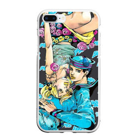 Чехол для iPhone 7Plus/8 Plus матовый с принтом JoJo Bizarre Adventure в Кировске, Силикон | Область печати: задняя сторона чехла, без боковых панелей | anime | aureo | jojo | jojos | jojos bizarre adventure | vento | боевик | джоджо | иероглиф | манга | приключения | стиль | ужасы | фэнтези | япония