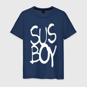 Мужская футболка хлопок с принтом Sus Boy в Кировске, 100% хлопок | прямой крой, круглый вырез горловины, длина до линии бедер, слегка спущенное плечо. | lil peep | rap | лил пип | рэп