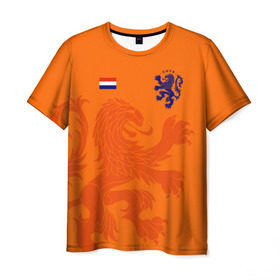 Мужская футболка 3D с принтом Сборная Голландии в Кировске, 100% полиэфир | прямой крой, круглый вырез горловины, длина до линии бедер | holland | nederland | netherlands | голландия | нидерланды | сборная голландии | сборная голландии по футболу | сборная нидерландов | форма | футбольные сборные | чемпионат