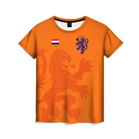 Женская футболка 3D с принтом Сборная Голландии в Кировске, 100% полиэфир ( синтетическое хлопкоподобное полотно) | прямой крой, круглый вырез горловины, длина до линии бедер | Тематика изображения на принте: holland | nederland | netherlands | голландия | нидерланды | сборная голландии | сборная голландии по футболу | сборная нидерландов | форма | футбольные сборные | чемпионат