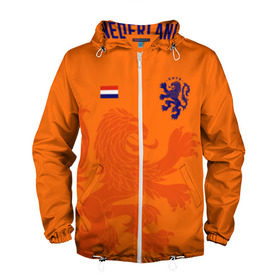 Мужская ветровка 3D с принтом Сборная Голландии в Кировске, 100% полиэстер | подол и капюшон оформлены резинкой с фиксаторами, два кармана без застежек по бокам, один потайной карман на груди | holland | nederland | netherlands | голландия | нидерланды | сборная голландии | сборная голландии по футболу | сборная нидерландов | форма | футбольные сборные | чемпионат