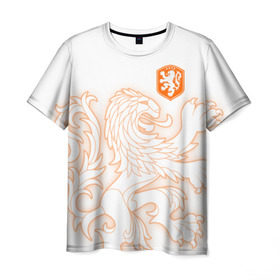 Мужская футболка 3D с принтом Сборная Голландии в Кировске, 100% полиэфир | прямой крой, круглый вырез горловины, длина до линии бедер | holland | nederland | netherlands | голландия | нидерланды | сборная голландии | сборная голландии по футболу | сборная нидерландов | форма | футбольные сборные | чемпионат
