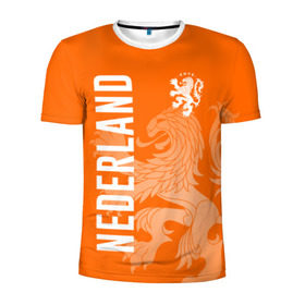 Мужская футболка 3D спортивная с принтом Сборная Голландии в Кировске, 100% полиэстер с улучшенными характеристиками | приталенный силуэт, круглая горловина, широкие плечи, сужается к линии бедра | holland | nederland | netherlands | голландия | нидерланды | сборная голландии | сборная голландии по футболу | сборная нидерландов | форма | футбольные сборные | чемпионат