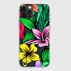 Чехол для iPhone 12 Pro Max с принтом тропики в Кировске, Силикон |  | джунгли | листья | цветы | яркость