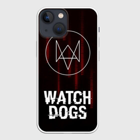 Чехол для iPhone 13 mini с принтом WATCH DOGS в Кировске,  |  | action | ct os | ded sec | fox | gamer | glitch | hacker | player | watch dogs | watch dogs 2 | глитч | знак лиса | игра | компьютерная игра | хакер