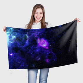 Флаг 3D с принтом Космос в Кировске, 100% полиэстер | плотность ткани — 95 г/м2, размер — 67 х 109 см. Принт наносится с одной стороны | galaxy | nebula | space | star | абстракция | вселенная | галактика | звезда | звезды | космический | планеты