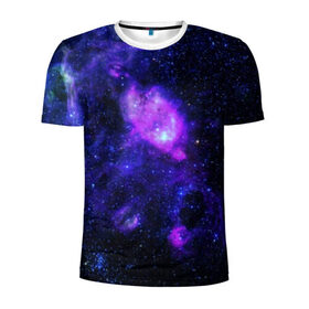 Мужская футболка 3D спортивная с принтом Космос в Кировске, 100% полиэстер с улучшенными характеристиками | приталенный силуэт, круглая горловина, широкие плечи, сужается к линии бедра | galaxy | nebula | space | star | абстракция | вселенная | галактика | звезда | звезды | космический | планеты