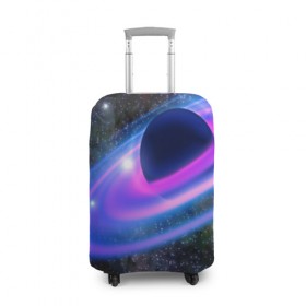 Чехол для чемодана 3D с принтом САТУРН в Кировске, 86% полиэфир, 14% спандекс | двустороннее нанесение принта, прорези для ручек и колес | galaxy | nebula | space | star | абстракция | вселенная | галактика | звезда | звезды | космический | планеты