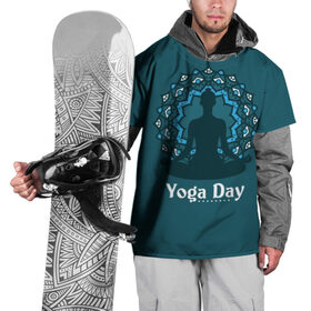 Накидка на куртку 3D с принтом International Yoga Day в Кировске, 100% полиэстер |  | 