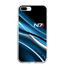 Чехол для iPhone 7Plus/8 Plus матовый с принтом MASS EFFECT в Кировске, Силикон | Область печати: задняя сторона чехла, без боковых панелей | n7 | броня | костюм | масс эффект | н7 | стальная броня | шепард