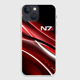 Чехол для iPhone 13 mini с принтом MASS EFFECT в Кировске,  |  | Тематика изображения на принте: n7 | броня | костюм | масс эффект | н7 | стальная броня | шепард