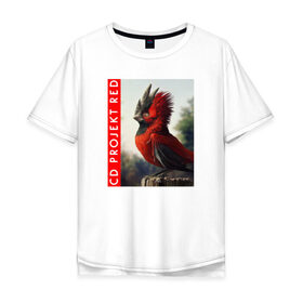 Мужская футболка хлопок Oversize с принтом CD RPOJECT RED в Кировске, 100% хлопок | свободный крой, круглый ворот, “спинка” длиннее передней части | 