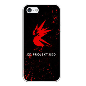 Чехол для iPhone 5/5S матовый с принтом CD RPOJECT RED в Кировске, Силикон | Область печати: задняя сторона чехла, без боковых панелей | 2019 | cd project red | cyberpunk 2077 | future | hack | night city | samurai | sci fi | андроиды | безумие | будущее | киберпанк 2077 | логотип | роботы | самураи | фантастика | цифры